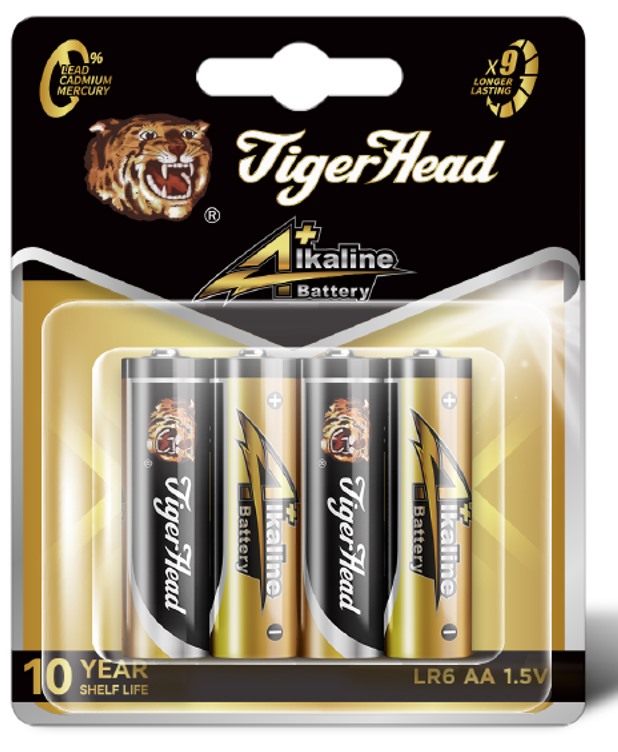 TIGER HEAD A+ ALKALINE BATTERIES  LR6 AA SIZE