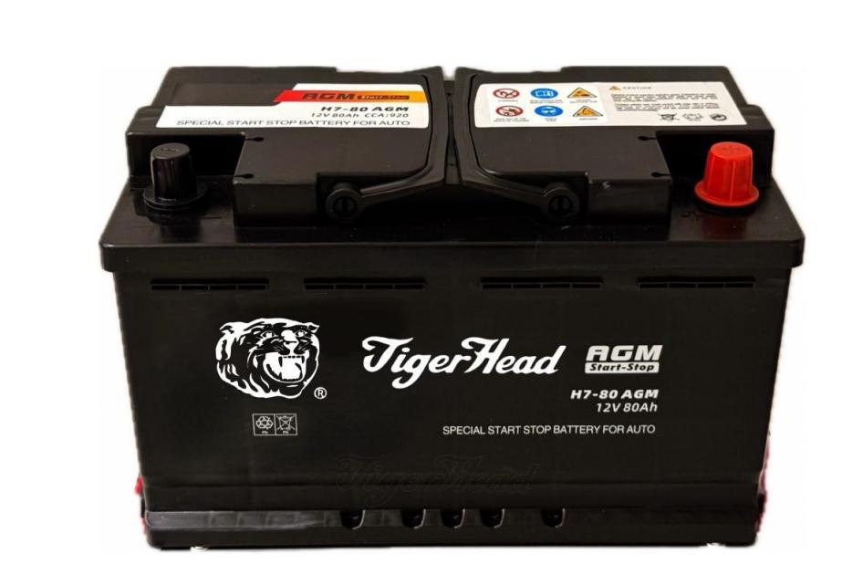 Tiger Head H7-80 AGM 12V 80Ah start-stop battery